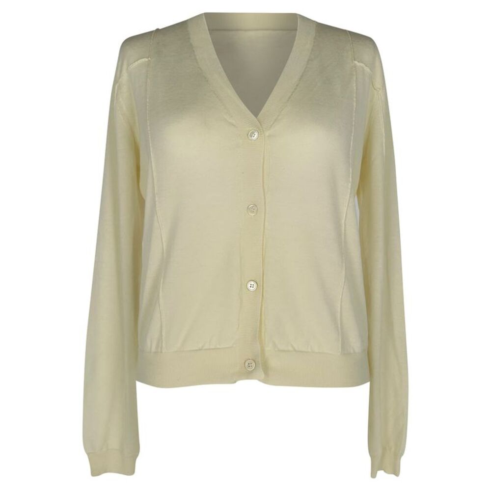 Marni Buttoned Cardigan in Yellow Cotton